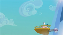 Shining Armor looking off from the balcony S3E2