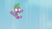 Spike flailing his arms as he falls S5E25