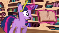 Twilight finds a page torn out of a book S03E10