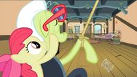 Apple Bloom pretends to be Granny Smith.