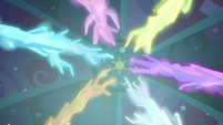 Crystal roots glowing bright S8E26