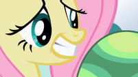 Fluttershy giving an awkward smile