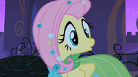 Fluttershy turns around to Mr. Greenhooves S1E26