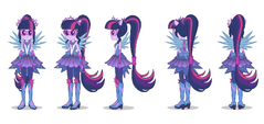 Legend of Everfree - Crystal Guardian Sci-Twi turnaround by Madison Tuff