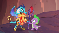 Spike gives Ember the bloodstone scepter S6E5