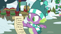 Spike pointing at Twilight's to-do-list MLPBGE