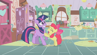 Apple Bloom begs Twilight to use her magic to give her a mark