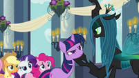 Chrysalis taunts the ponies S02E26