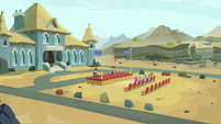 Distance view of Maud's graduation ceremony S7E4