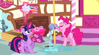 Pinkie watering the ground S4E12