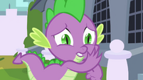 Spike whispering to Twilight, asking if she failed.