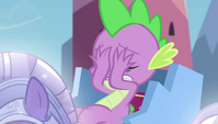 Spike covering his eyes S4E24