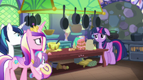 Twilight looks embarrassed at her family MLPBGE