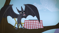 An angry vampire fruit bat S4E7