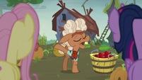 Ma Hooffield tossing a tomato aside S5E23