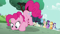 Pinkie Pie sniffing for the next clue S5E19