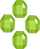 Four green gemstones