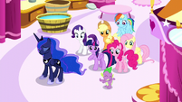 Not everypony is tired in one time. Pinkie's mostly excited.