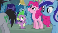 Spike and Pinkie "can I hop on you" S4E16