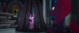 Storm King appears in throne room door MLPTM