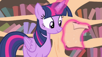 Twilight reading a letter Fluttershy received S4E11