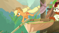 Applejack galloping down the plank S8E23