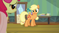 Applejack notices Apple Bloom's cutie mark once more S5E4