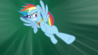 Rainbow Dash flying hoof kick S4E02