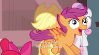 Scootaloo fluttering across to the right S3E4