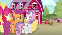 Scootaloo theorizing that Big Mac is a spy S7E8