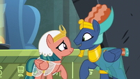 Somnambula and Hisan smile at each other S7E18