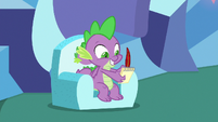 Spike taking notes S8E24