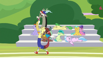 Discord appears in a coach's outfit S8E15