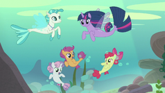 Twilight and the CMC transform into seaponies S8E6.png