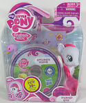 Applebuck Season promotional MiniDVD disc in package with Playful Ponies Wave 6 toy of Diamond Rose