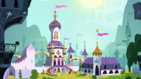 Exterior view of Canterlot Castle S8E7