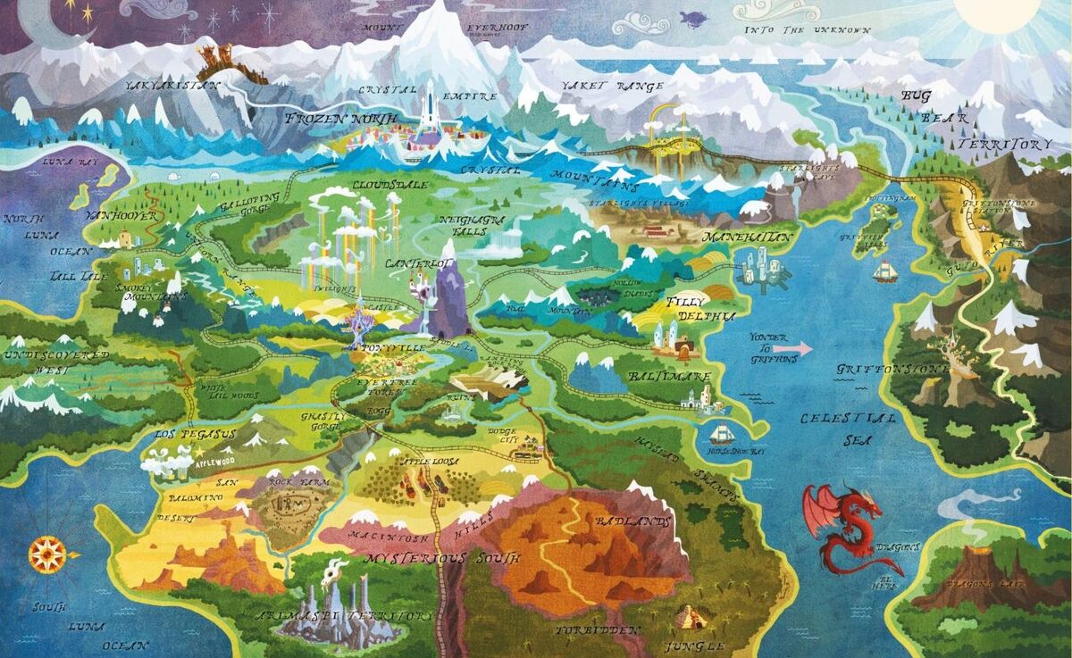 Map Of Equestria And Beyond Equestria | My Little Pony Friendship Is Magic Wiki | Fandom