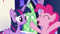 Pinkie Pie excited for Yickslurbertfest S7E11