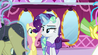 Rarity suggests a vampire fruit bat costume S5E21