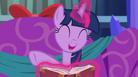 A cute pic of happy Twilight reading.