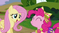 Fluttershy laughing nervously S4E10