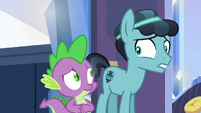 Spike and Thorax look at each other nervously S6E16