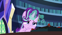 Starlight sadly playing with Dragon Pit pieces S7E24