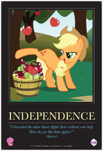 Applejack "Independence" poster from ComicCon 2012.jpg (5.18 MB) Applejack motivational poster