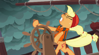 Applejack struggles to turn ship the other way S6E22