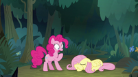 Pinkie Pie shocked at Fluttershy's words S8E13