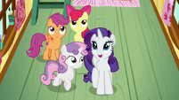 Rarity impressed by the Crusaders' accomplishments S7E6