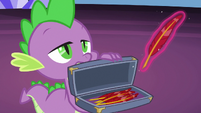 Spike giving Twilight Sparkle a new quill S7E22