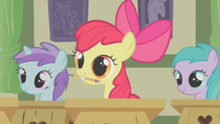 Apple Bloom with her pencil S1E12