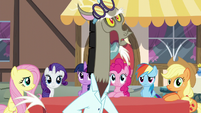 Discord wearing a lab coat S5E22